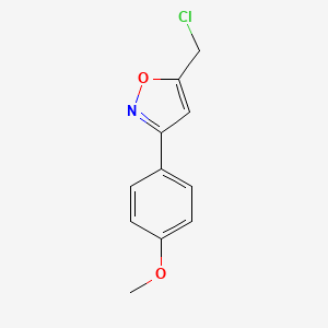 Chemical structure of 5-(Chloromethyl)-3-(4-methoxyphenyl)isoxazole