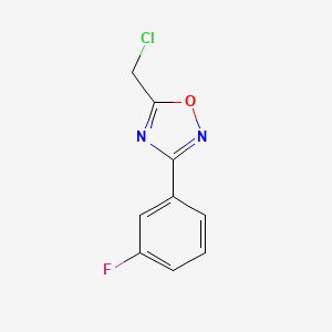 Chemical structure of 5-(Chloromethyl)-3-(3-Fluorophenyl)-1,2,4-Oxadiazole