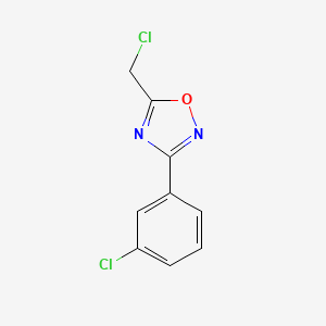 Chemical structure of 5-(Chloromethyl)-3-(3-chlorophenyl)-1,2,4-oxadiazole
