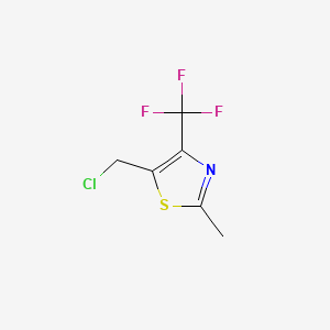 Chemical structure of 5-(chloromethyl)-2-methyl-4-(trifluoromethyl)thiazole