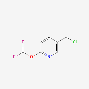 Chemical structure of 5-(Chloromethyl)-2-(difluoromethoxy)pyridine