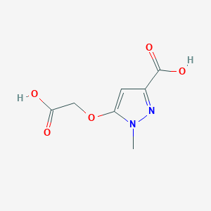 Chemical structure of 5-(Carboxymethoxy)-1-Methyl-1H-Pyrazole-3-Carboxylic Acid