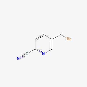 Chemical structure of 5-(bromomethyl)pyridine-2-carbonitrile
