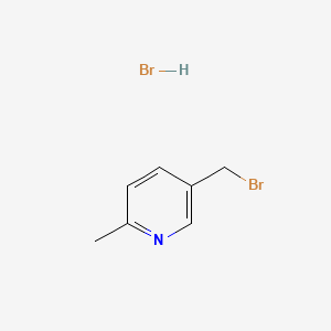 Chemical structure of 5-(Bromomethyl)-2-methylpyridine hydrobromide