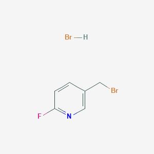 Chemical structure of 5-(Bromomethyl)-2-fluoropyridine hydrobromide