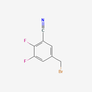 Chemical structure of 5-(Bromomethyl)-2,3-difluorobenzonitrile