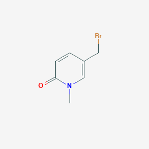 Chemical structure of 5-(Bromomethyl)-1-methylpyridin-2(1H)-one