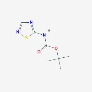 Chemical structure of 5-(Boc-amino)-1,2,4-thiadiazole