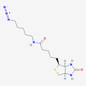 Chemical structure of 5-(Biotinamido)pentylazide