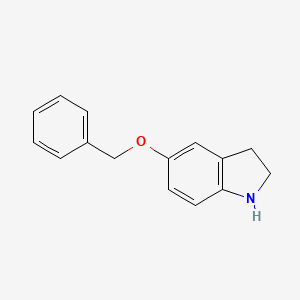 Chemical structure of 5-(Benzyloxy)indoline