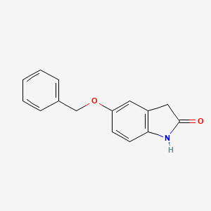 Chemical structure of 5-(Benzyloxy)indolin-2-one