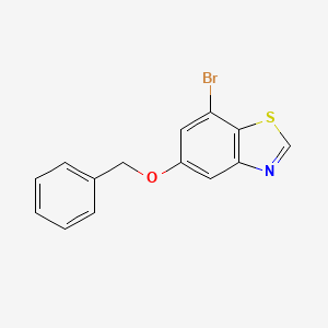 Chemical structure of 5-(Benzyloxy)-7-bromobenzo[d]thiazole