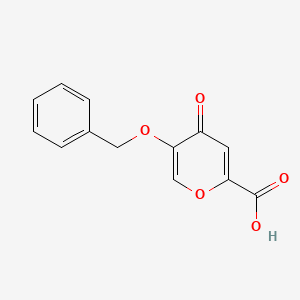 Chemical structure of 5-(Benzyloxy)-4-oxo-4H-pyran-2-carboxylic acid