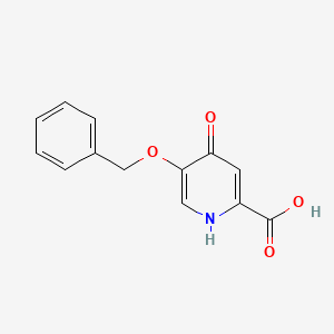 Chemical structure of 5-(benzyloxy)-4-oxo-1,4-dihydropyridine-2-carboxylic acid