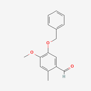 Chemical structure of 5-(Benzyloxy)-4-methoxy-2-methylbenzaldehyde
