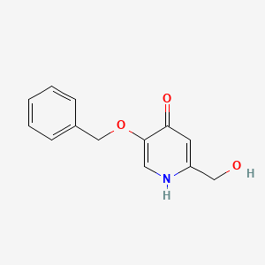 Chemical structure of 5-(Benzyloxy)-2-(hydroxymethyl)pyridin-4(1H)-one