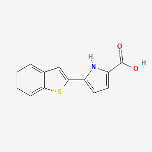 Chemical structure of 5-(Benzo[b]thiophen-2-yl)-1H-pyrrole-2-carboxylic acid