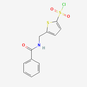 Chemical structure of 5-(Benzamidomethyl)thiophene-2-sulfonyl chloride