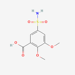 Chemical structure of 2,3-Dimethoxy-5-sulphamoylbenzoic acid