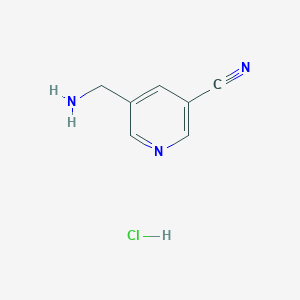 Chemical structure of 5-(Aminomethyl)nicotinonitrile hydrochloride