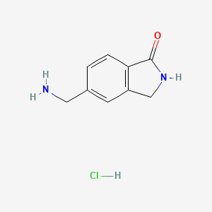 Chemical structure of 5-(Aminomethyl)isoindolin-1-one hydrochloride