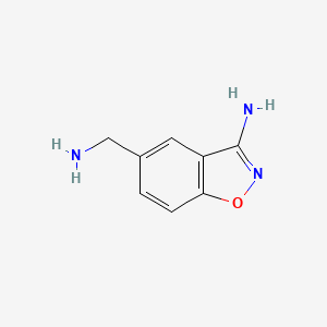 Chemical structure of 5-(Aminomethyl)benzo[d]isoxazol-3-amine