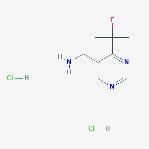 Chemical structure of 5-(Aminomethyl)-4-(2-fluoro-2-propyl)pyrimidine Dihydrochloride