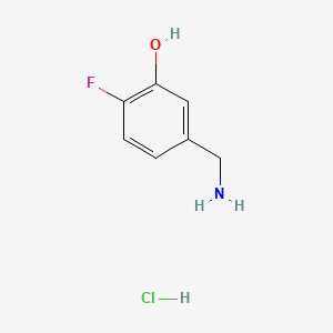 Chemical structure of 5-(Aminomethyl)-2-fluorophenol hydrochloride