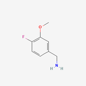 Chemical structure of 4-Fluoro-3-methoxybenzylamine
