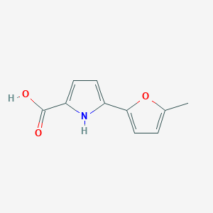 Chemical structure of 5-(5-Methylfuran-2-yl)-1H-pyrrole-2-carboxylic acid