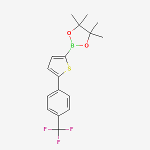 Chemical structure of 5-(4-Trifluoromethylphenyl)thiophene-2-boronic acid pinacol ester
