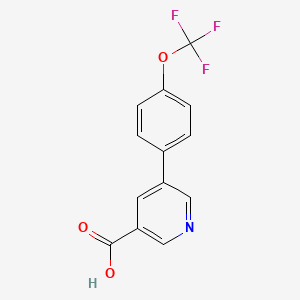 Chemical structure of 5-(4-Trifluoromethoxyphenyl)-nicotinic acid