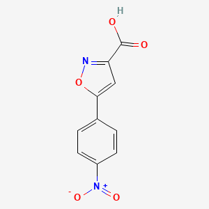 Chemical structure of 5-(4-Nitrophenyl)isoxazole-3-carboxylic Acid