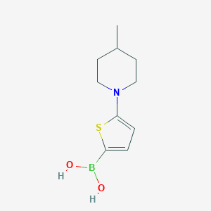 Chemical structure of 5-(4-Methylpiperidin-1-yl)thiophene-2-boronic acid