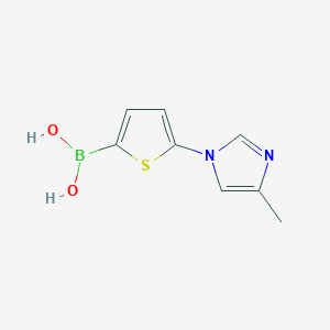 Chemical structure of 5-(4-Methylimidazol-1-yl)thiophene-2-boronic acid