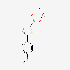 Chemical structure of 5-(4-Methoxyphenyl)thiophene-2-boronic acid pinacol ester
