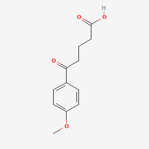 Chemical structure of 5-(4-methoxyphenyl)-5-oxopentanoic acid