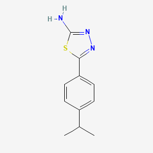 Chemical structure of 5-(4-Isopropylphenyl)-1,3,4-thiadiazol-2-amine