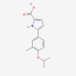 Chemical structure of 5-(4-Isopropoxy-3-methylphenyl)-1H-pyrrole-2-carboxylic acid