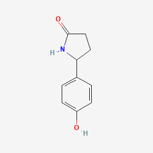 Chemical structure of 5-(4-Hydroxyphenyl)pyrrolidin-2-one