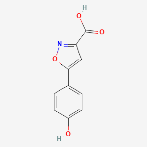 Chemical structure of 5-(4-Hydroxyphenyl)isoxazole-3-carboxylic Acid
