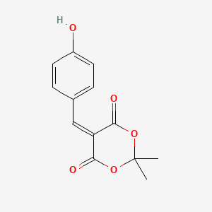 Chemical structure of 5-(4-Hydroxybenzylidene)-2,2-dimethyl-1,3-dioxane-4,6-dione