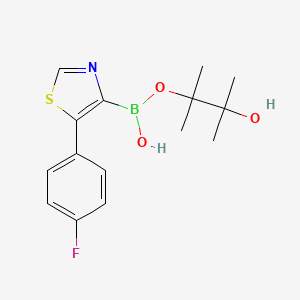 Chemical structure of 5-(4-Fluorophenyl)thiazole-4-boronic acid pinacol ester