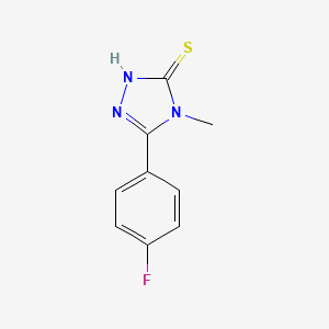 Chemical structure of 5-(4-Fluorophenyl)-4-methyl-4H-1,2,4-triazole-3-thiol