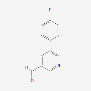 Chemical structure of 5-(4-Fluorophenyl)-3-pyridinecarbaldehyde