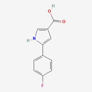 Chemical structure of 5-(4-Fluorophenyl)-1H-Pyrrole-3-Carboxylic Acid
