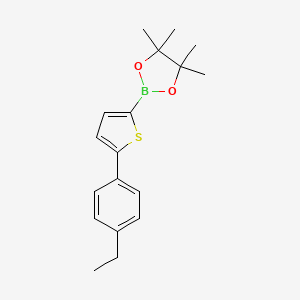 Chemical structure of 5-(4-Ethylphenyl)thiophene-2-boronic acid pinacol ester