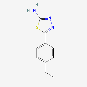 Chemical structure of 5-(4-Ethylphenyl)-1,3,4-thiadiazol-2-amine