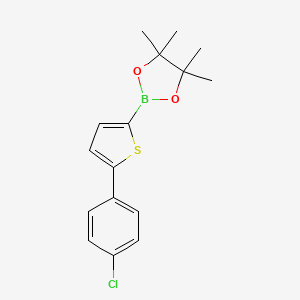 Chemical structure of 5-(4-Chlorophenyl)thiophene-2-boronic acid pinacol ester