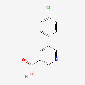 Chemical structure of 5-(4-Chlorophenyl)nicotinic Acid